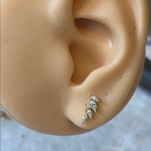 NEW .54 Carat Moissanite Diamond 18k Gold over 925 Sterling Silver Earrings